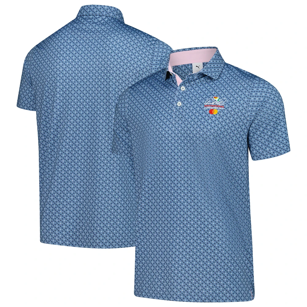 Men's Puma Blue Arnold Palmer Invitational Micro Umbrellas MATTR Polo