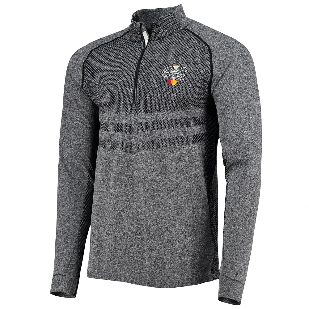 Men's Levelwear Heathered Gray Arnold Palmer Invitational Leo Raglan Quarter-Zip Top