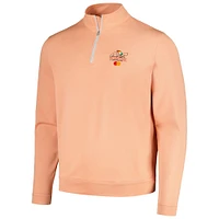 Men's Peter Millar Orange Arnold Palmer Invitational Perth Melange Performance Quarter-Zip Top