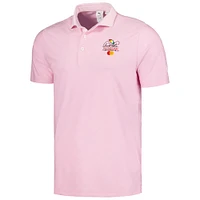 Men's Puma Pink Arnold Palmer Invitational Jacquard Stripe MATTR Polo