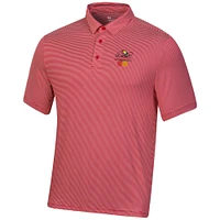 Men's Under Armour  Red Arnold Palmer Invitational T2 Green Bridge Stripe Polo
