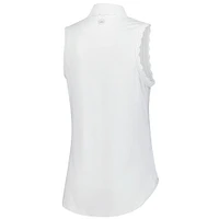 Women's Peter Millar  White Arnold Palmer Invitational Opal Sleeveless Stretch Jersey Polo