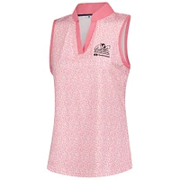 Women's FootJoy Pink Arnold Palmer Invitational ProDry Printed Sleeveless Polo
