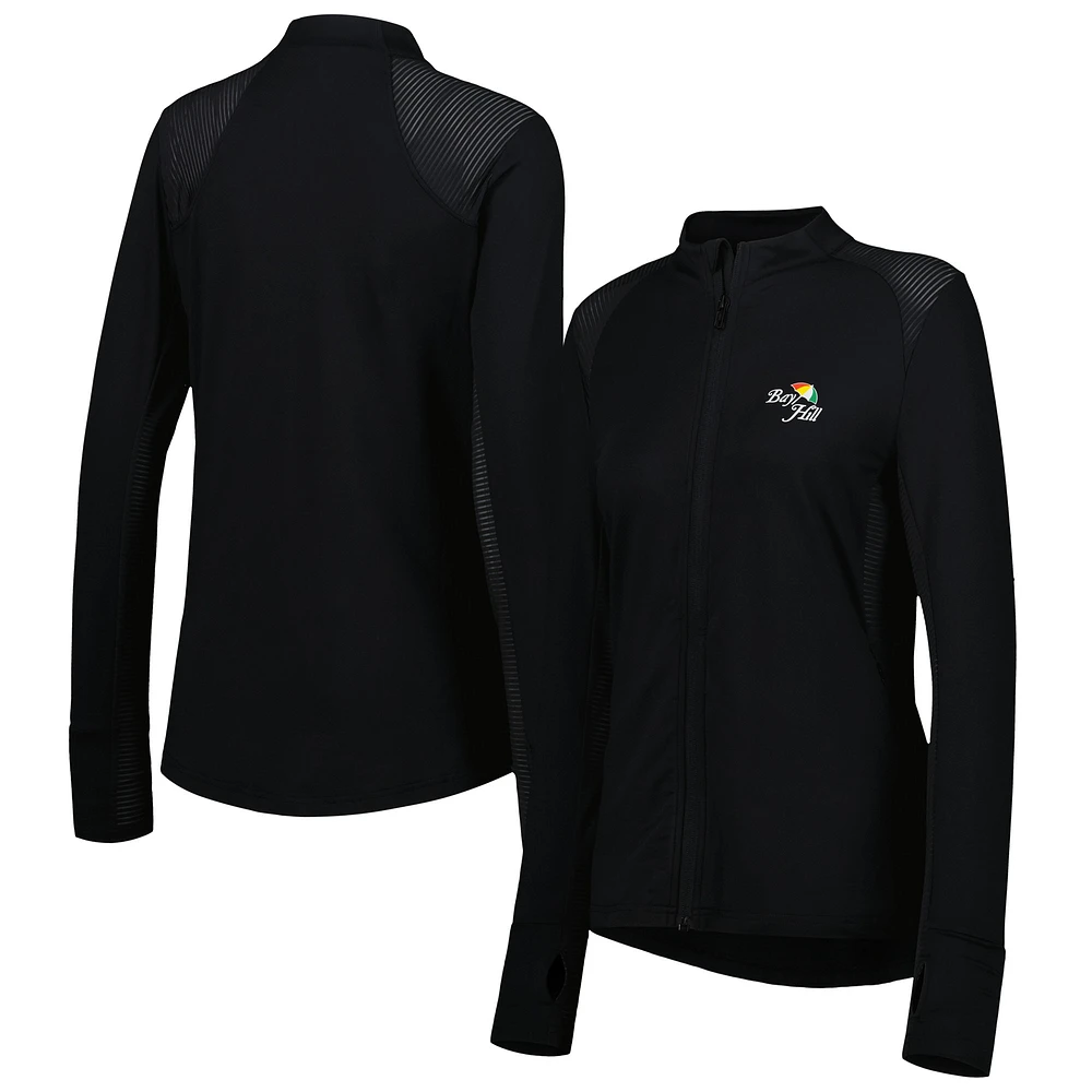 Haut à glissière pleine longueur Tessa Levelwear Black Bay Hill pour femmes