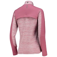 Women's Levelwear Pink Arnold Palmer Invitational Aura Space-Dye Raglan Full-Zip Top