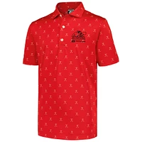 Youth FootJoy Red Arnold Palmer Invitational Golf Clubs Print Polo
