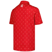 Youth FootJoy Red Arnold Palmer Invitational Golf Clubs Print Polo