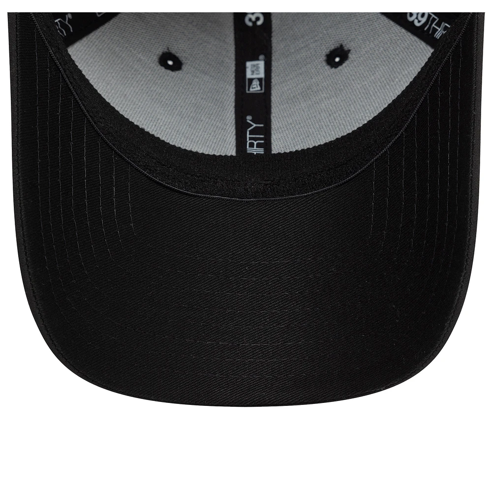 Men's New Era Black AS Roma Puff Print 39THIRTY Fitted Hat