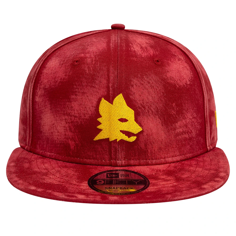 Men's New Era Red AS Roma Tie-Dye 9FIFTY Snapback Hat