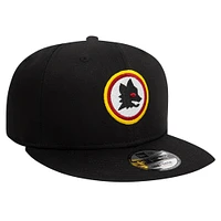 Men's New Era Black AS Roma Lupetto 9FIFTY Snapback Hat
