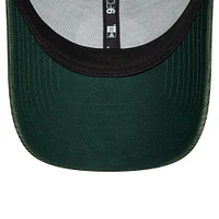 Casquette ajustable 9FORTY ton sur ton en velours côtelé vert AS Roma New Era pour hommes