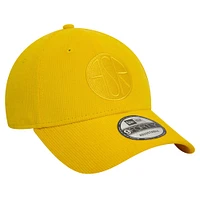 Casquette ajustable 9FORTY ton sur ton en velours côtelé AS Roma New Era pour homme jaune