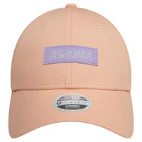 Women's New Era Pink AS Roma Wordmark 9FORTY Adjustable Hat