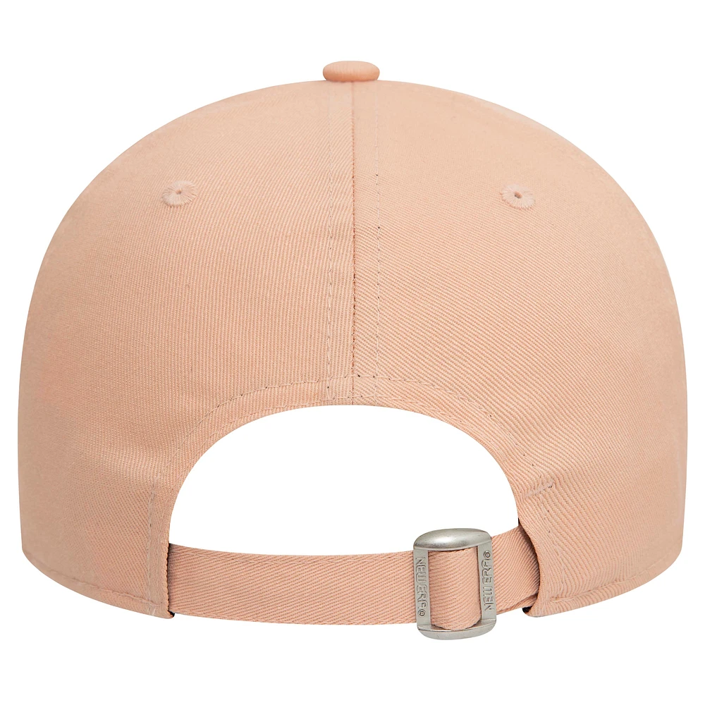 Women's New Era Pink AS Roma Wordmark 9FORTY Adjustable Hat