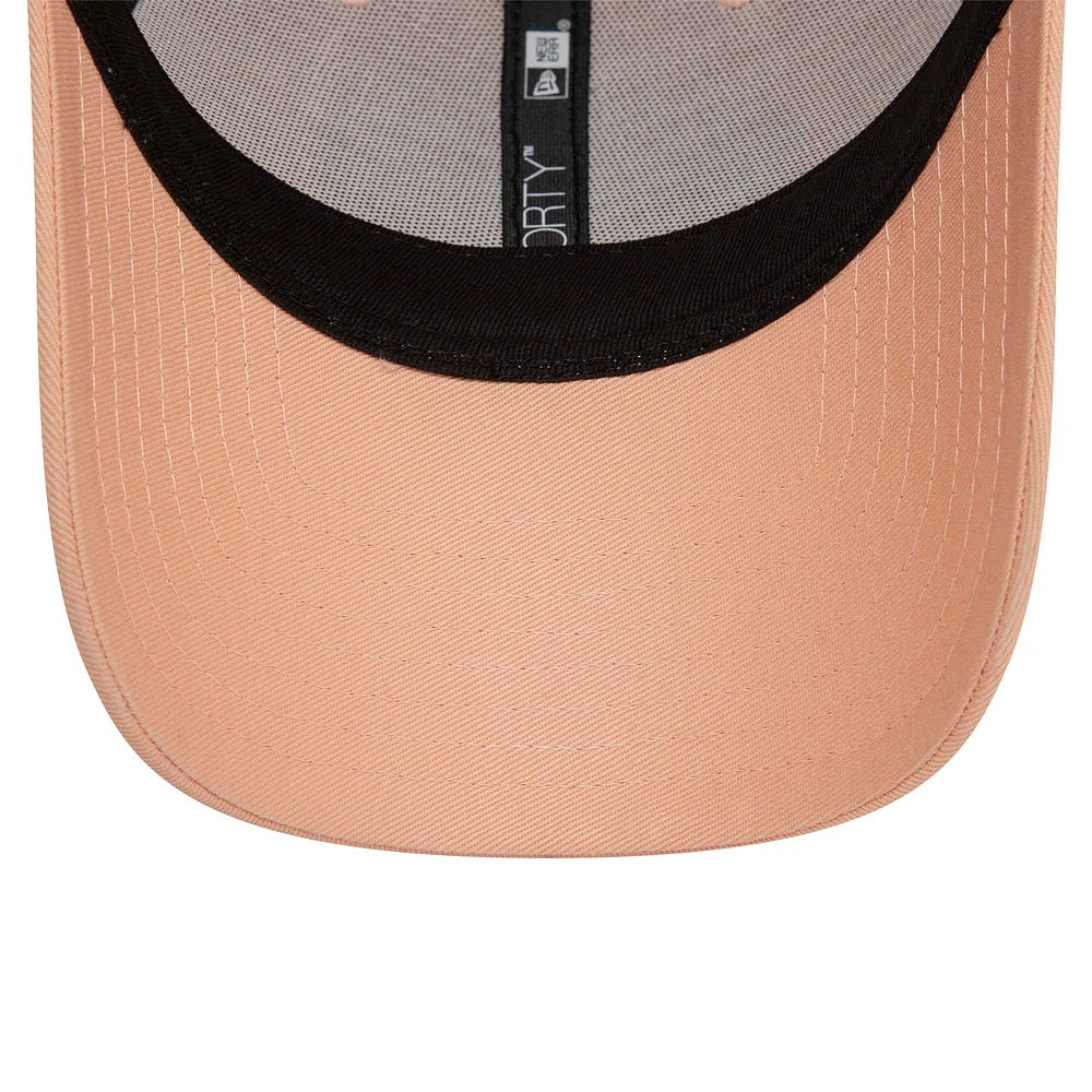 Women's New Era Pink AS Roma Wordmark 9FORTY Adjustable Hat