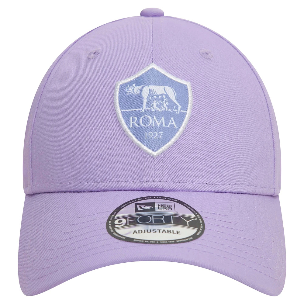 Women's New Era Purple AS Roma Micro 9FORTY Adjustable Hat