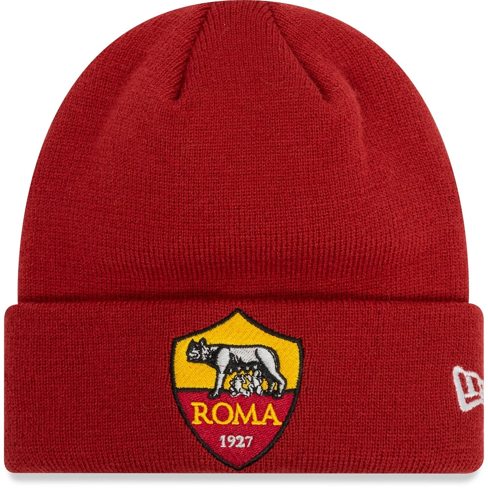 Youth New Era Red AS Roma Core Cuffed Knit Hat