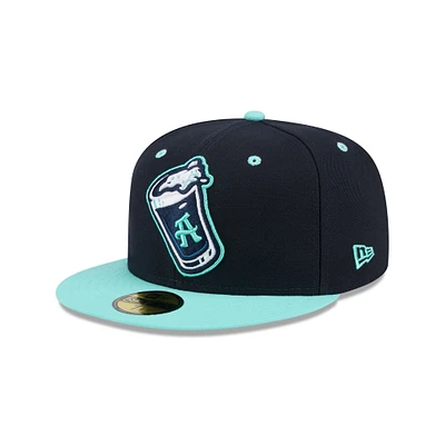 Casquette ajustée 59FIFTY bleu marine pour homme, thème Asheville Tourists, New Era