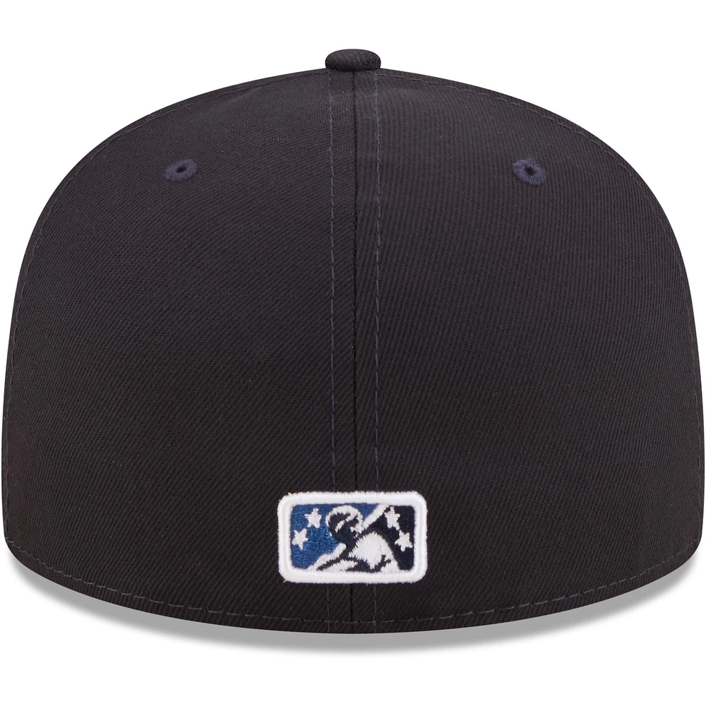 Casquette ajustée 59FIFTY pour homme bleu marine Asheville Tourists Authentic Collection New Era