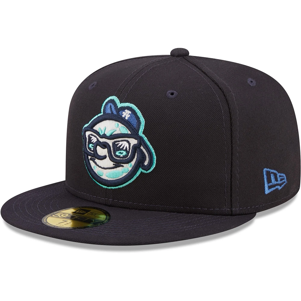 Casquette ajustée 59FIFTY pour homme bleu marine Asheville Tourists Authentic Collection New Era