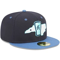 Casquette ajustée 59FIFTY New Era pour homme bleu marine Asheville Tourists Theme Nights Beer City