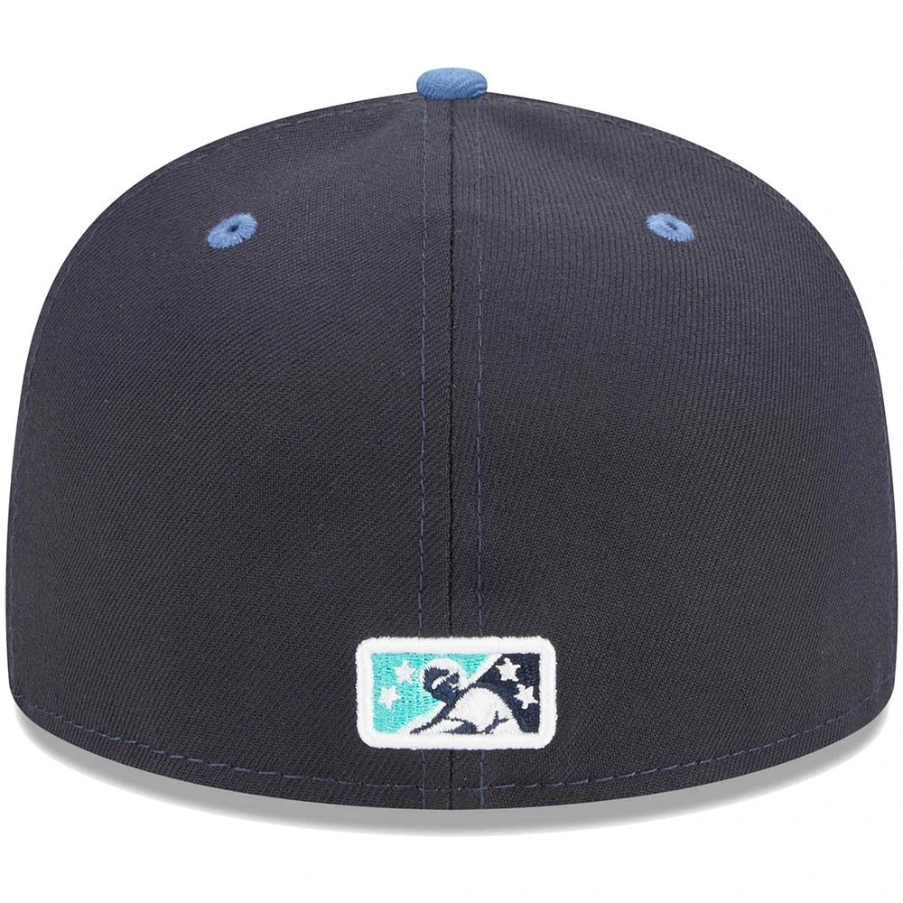 Casquette ajustée 59FIFTY New Era pour homme bleu marine Asheville Tourists Theme Nights Beer City
