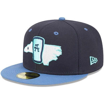 Casquette ajustée 59FIFTY New Era pour homme bleu marine Asheville Tourists Theme Nights Beer City