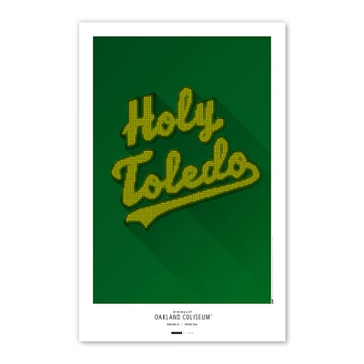 Athletics Coliseum 11'' x 17'' Holy Toledo Minimalist Stadium Poster Art Print