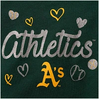 Girls Newborn & Infant Green Athletics 3-Piece Home Plate Bodysuit Bib Booties Set
