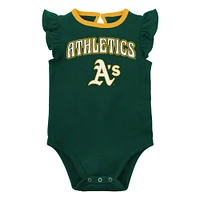 Infant Green/Heather Gray Athletics Little Fan Two-Pack Bodysuit Set