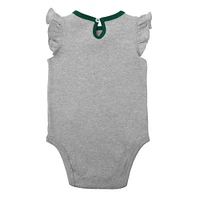 Infant Green/Heather Gray Athletics Little Fan Two-Pack Bodysuit Set