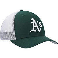 Men's '47 Green/White Athletics Primary Logo Trucker Snapback Hat
