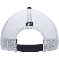 Men's '47 Navy/White Athletics Flag Fill Trucker Snapback Hat