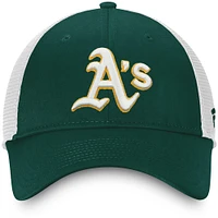 Men's Fanatics Green/White Athletics Team Core Unstructured Trucker Adjustable Hat