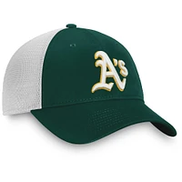 Men's Fanatics Green/White Athletics Team Core Unstructured Trucker Adjustable Hat
