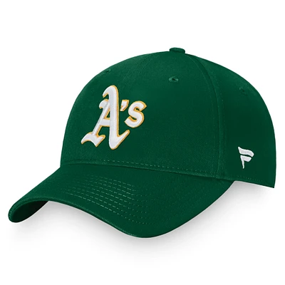 Men's Fanatics Green Athletics Core Adjustable Hat