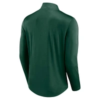 Men's Fanatics Green Athletics Tough Minded Lightweight Quarter-Zip Pullover