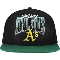 Men's Mitchell & Ness Black Oakland Athletics Rise Up Snapback Hat