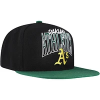Men's Mitchell & Ness Black Oakland Athletics Rise Up Snapback Hat