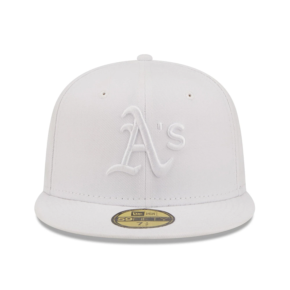 Men's New Era Athletics White on 59FIFTY Fitted Hat