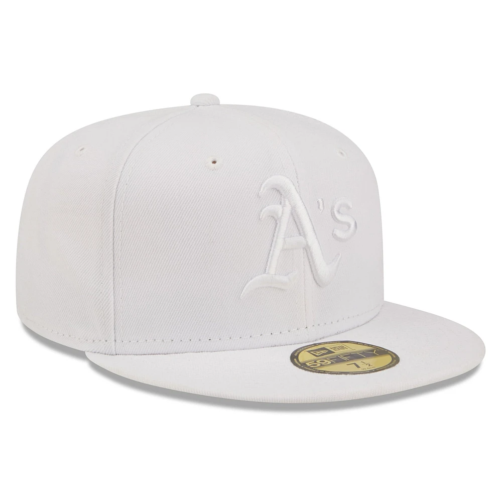 Men's New Era Athletics White on 59FIFTY Fitted Hat