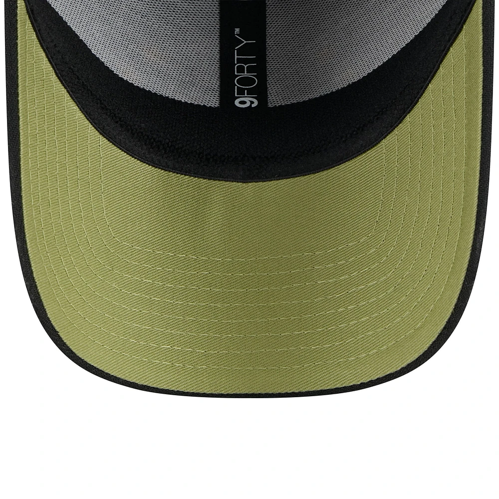 Men's New Era Black Athletics 2024 Armed Forces Day 9FORTY Adjustable Hat