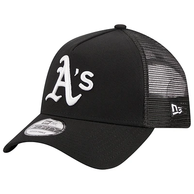 Casquette ajustable A-Frame 9FORTY Trucker Athletics noire New Era pour homme