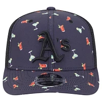 Men's New Era Black Athletics Adventure Drinks Pattern 9SEVENTY Stretch-Snap Hat