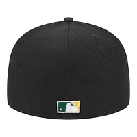 Men's New Era Black Athletics Duo Logo 2.0 59FIFTY Fitted Hat