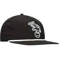Men's New Era Black Athletics Golfer Snapback Hat