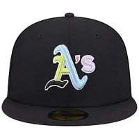 Men's New Era Black Athletics Multi-Color Pack 59FIFTY Fitted Hat
