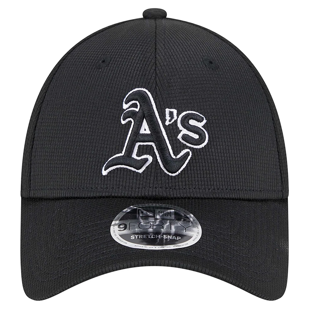 Men's New Era Black Athletics Pivot 9FORTY Adjustable Hat