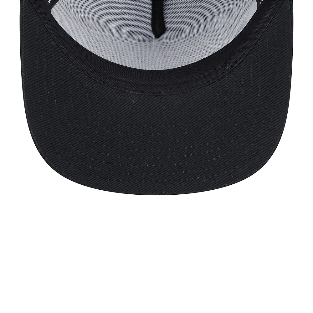 Men's New Era Black Athletics Score Check A-Frame Trucker 9FIFTY Snapback Hat