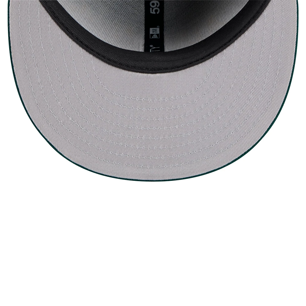 Men's New Era Black Athletics Shadow Stitch 59FIFTY Fitted Hat